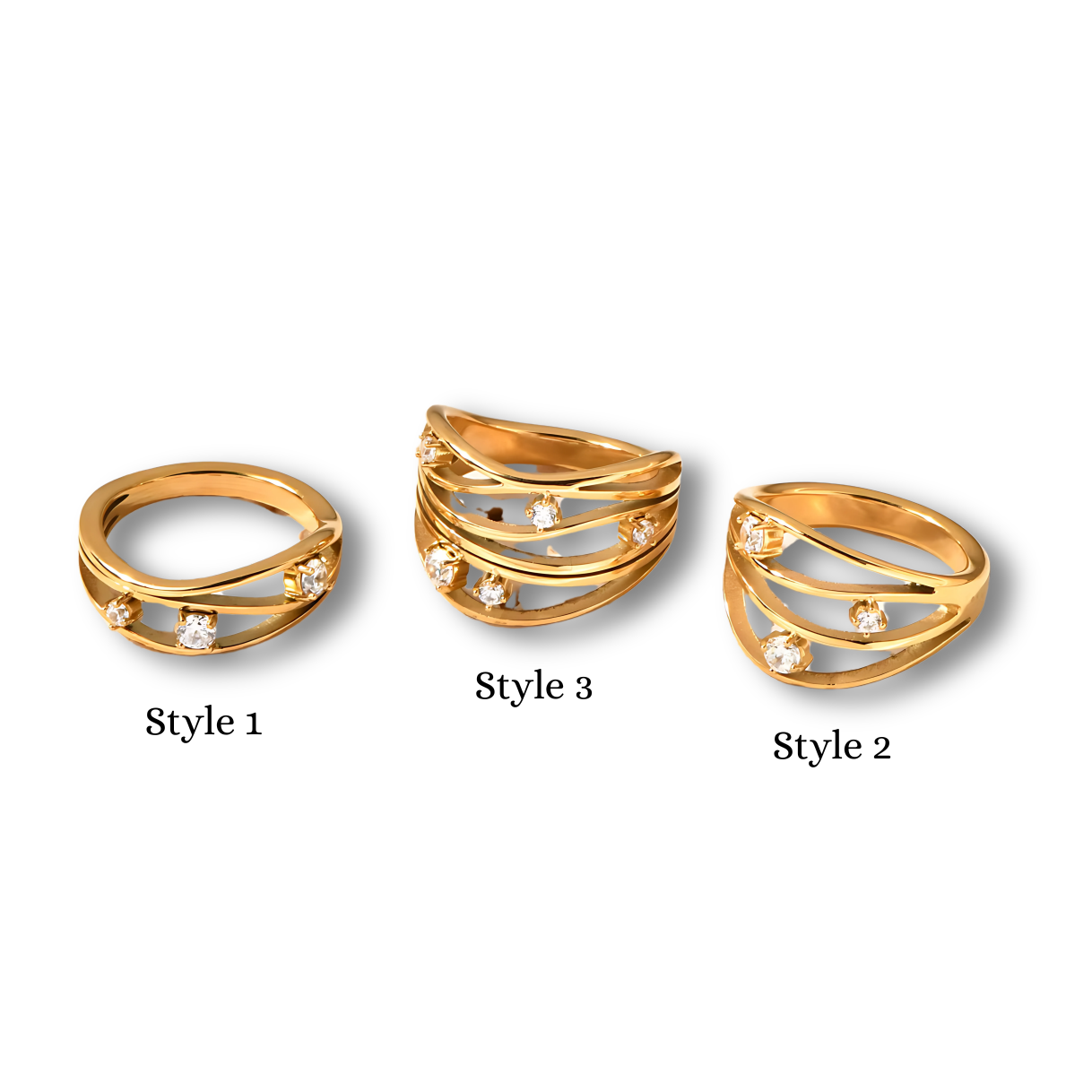 Arabella Stone Wave Ring Unbranded