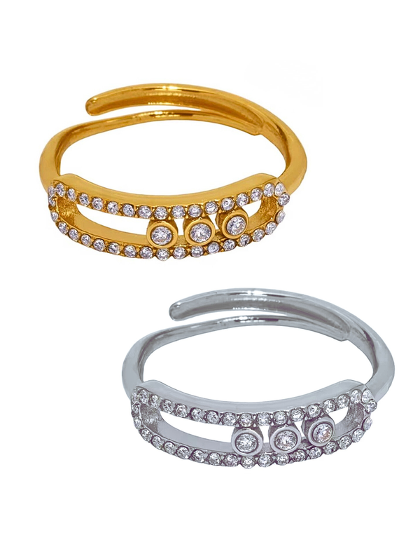 Daniella Link Stone Ring Adjustable Unbranded