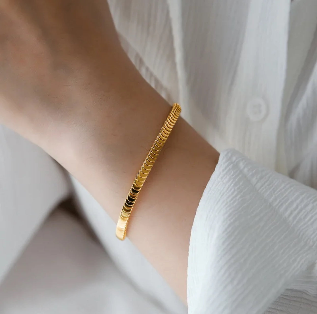 Kelly Overlap Bracelet Stainless Steel Gold & Silver Non Tarnish Unbranded
