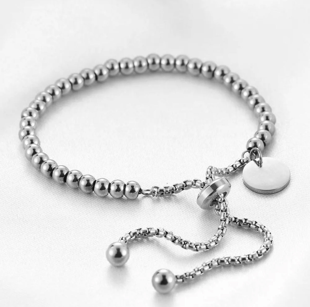 Beaded Toggle Bracelet Stainless Steel Gold & Silver Non Tarnish Unbranded