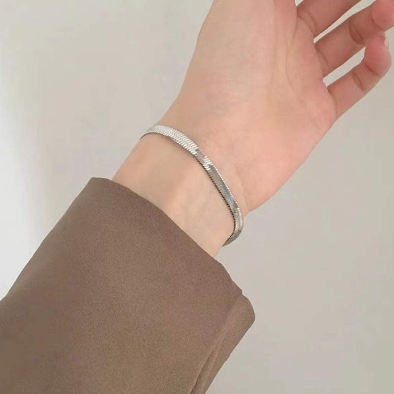 Snake Chain Bracelet Stainless Steel Gold & Silver Unbranded