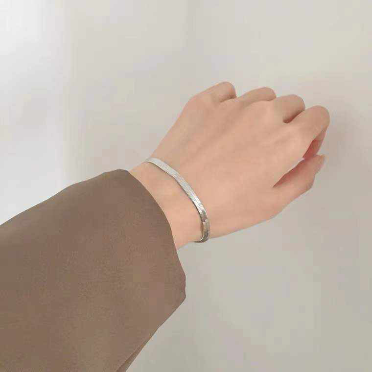 Snake Chain Bracelet Stainless Steel Gold & Silver Unbranded
