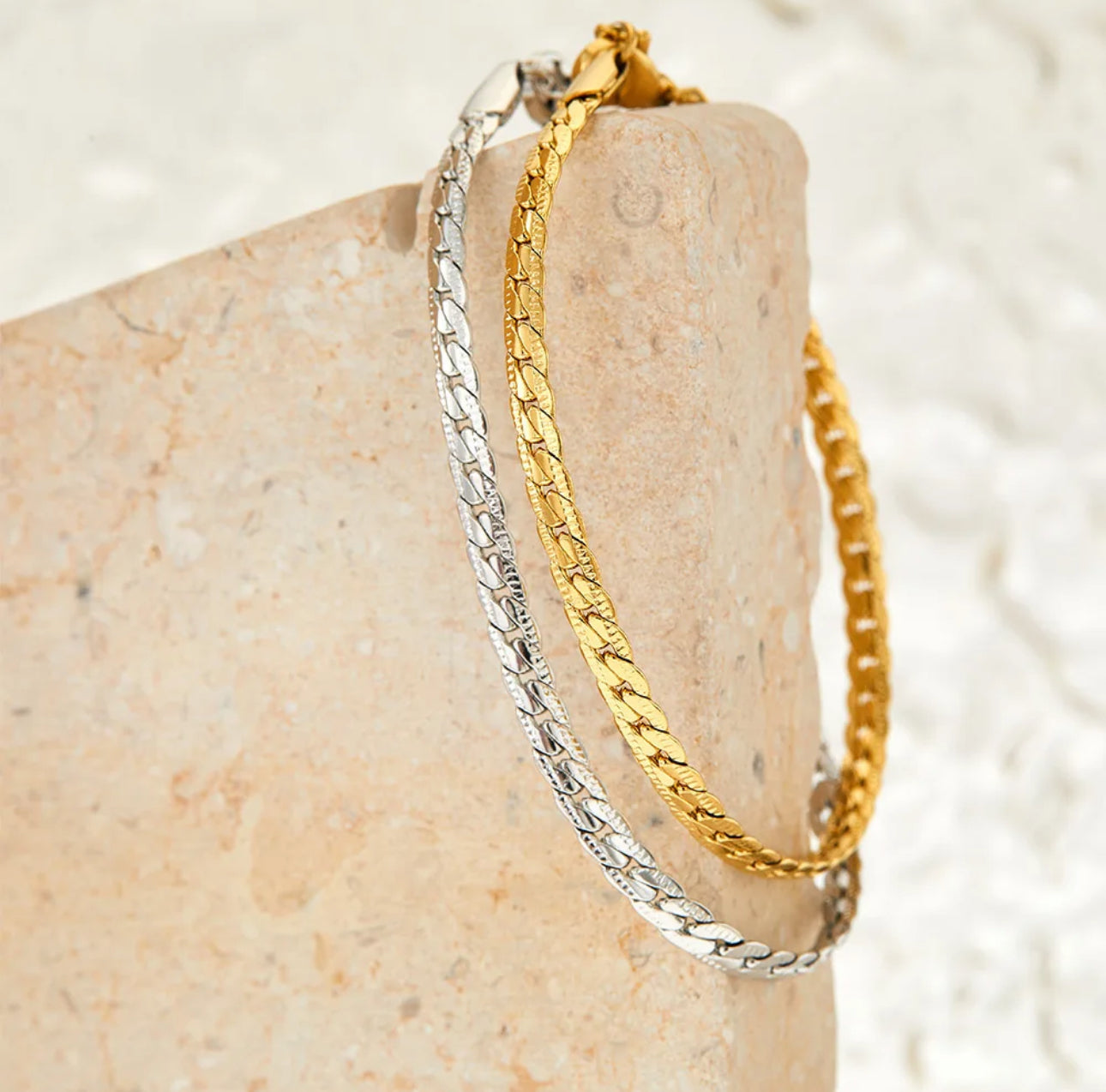 Remi Cuban Chain Bracelet Stainless Steel Non Tarnish Unbranded