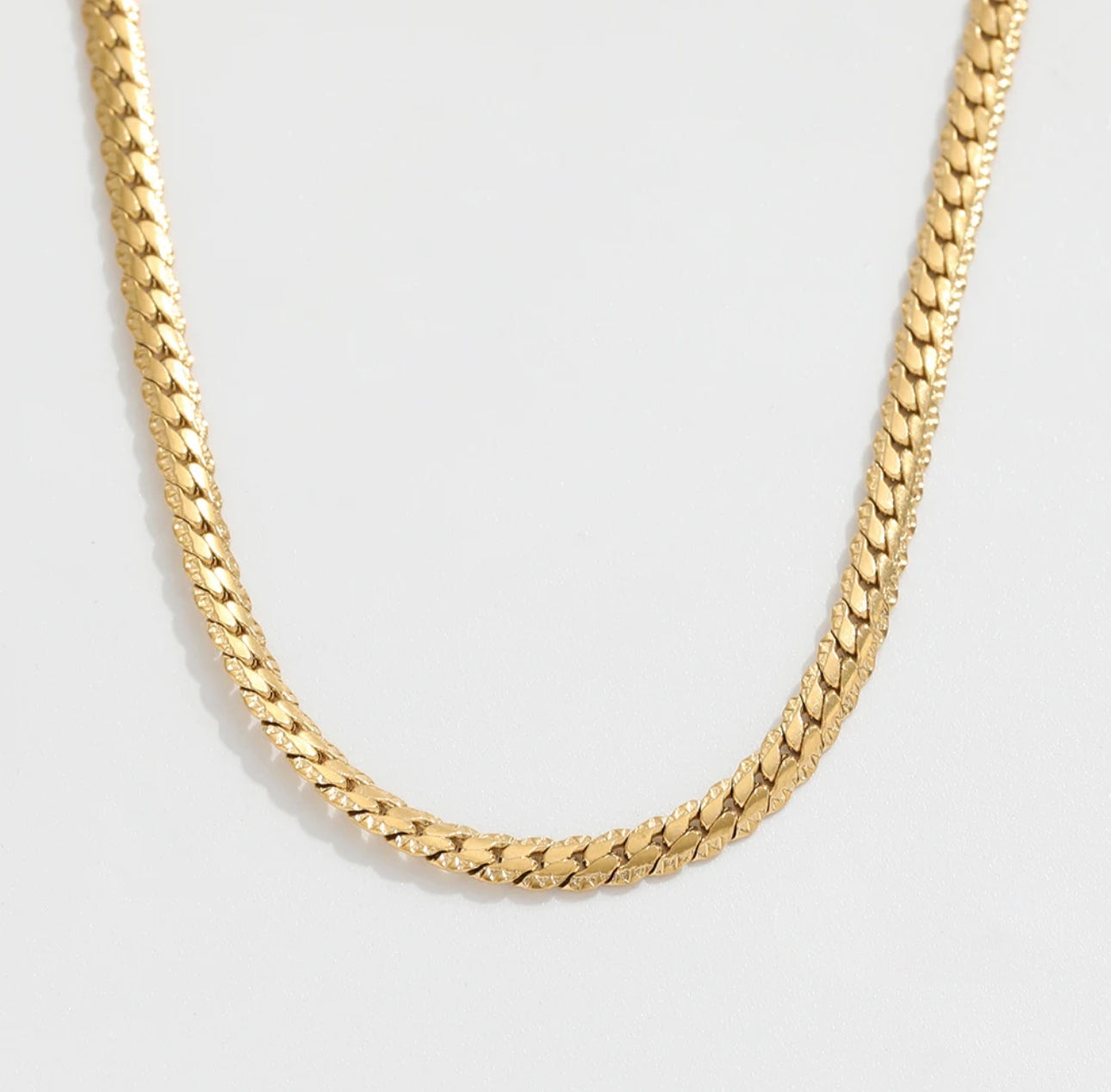 Remi Cuban Necklace Stainless Steel Non Tarnish Unbranded