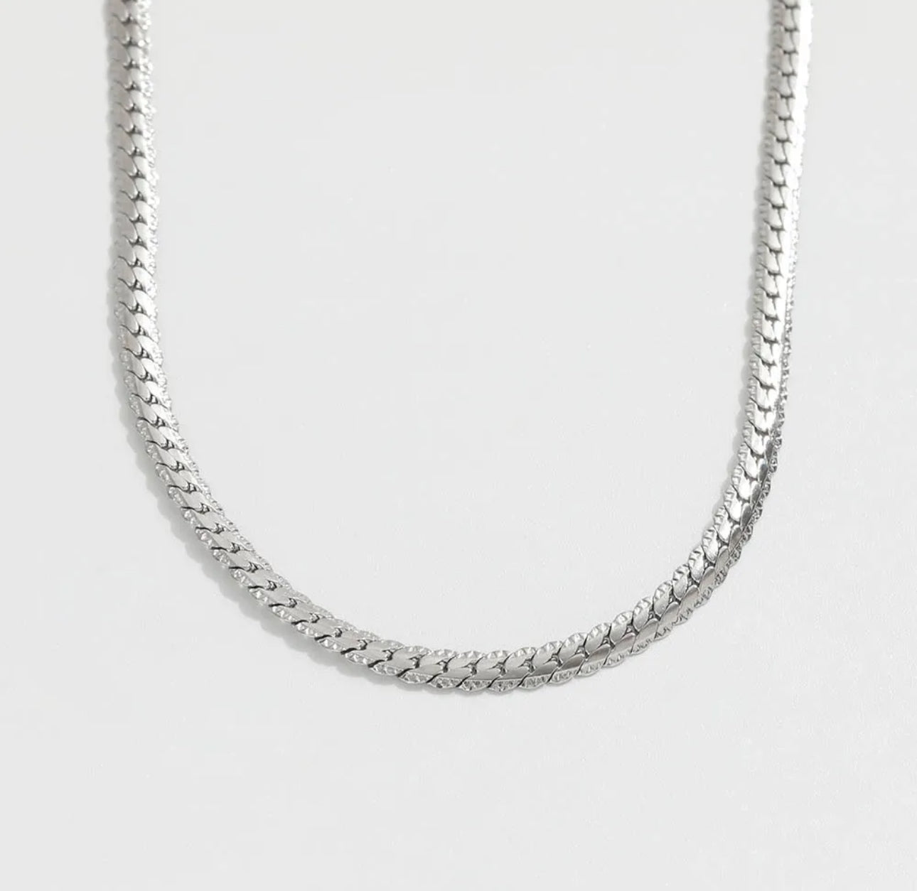 Remi Cuban Necklace Stainless Steel Non Tarnish Unbranded