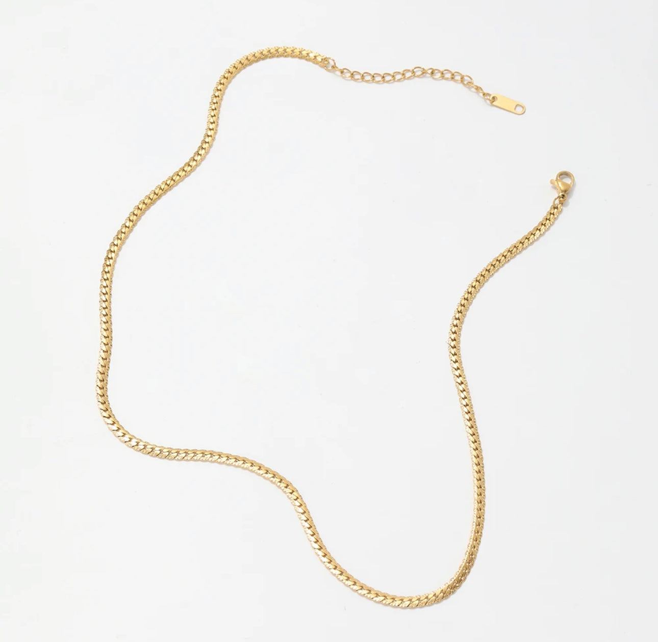 Remi Cuban Necklace Stainless Steel Non Tarnish Unbranded