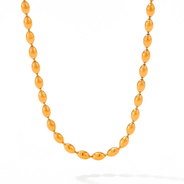 Hamnah Beaded Necklace Stainless Steel Non Tarnish Unbranded
