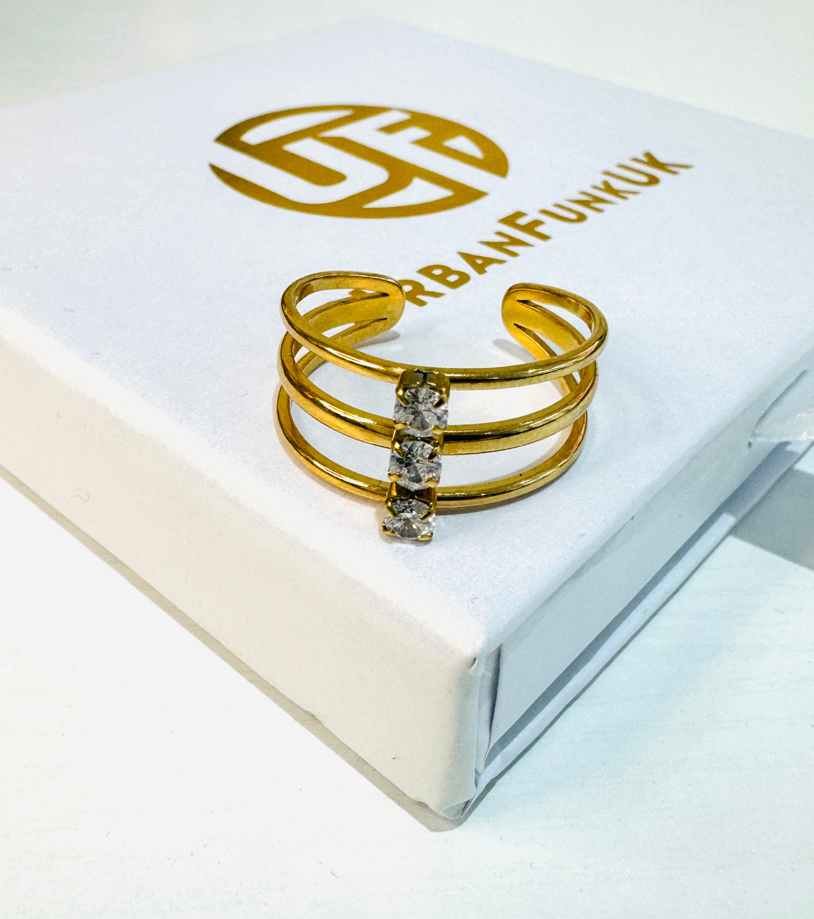 Aria Ring Adjustable Stainless Steel Non Tarnish Unbranded