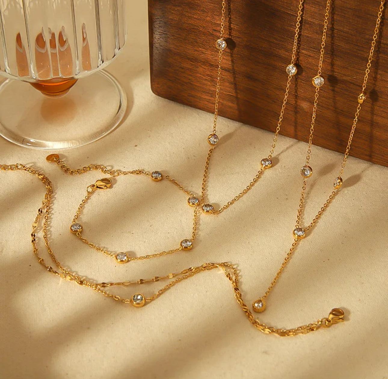 Alaina Stone Necklace Stainless Steel Non Tarnish Unbranded