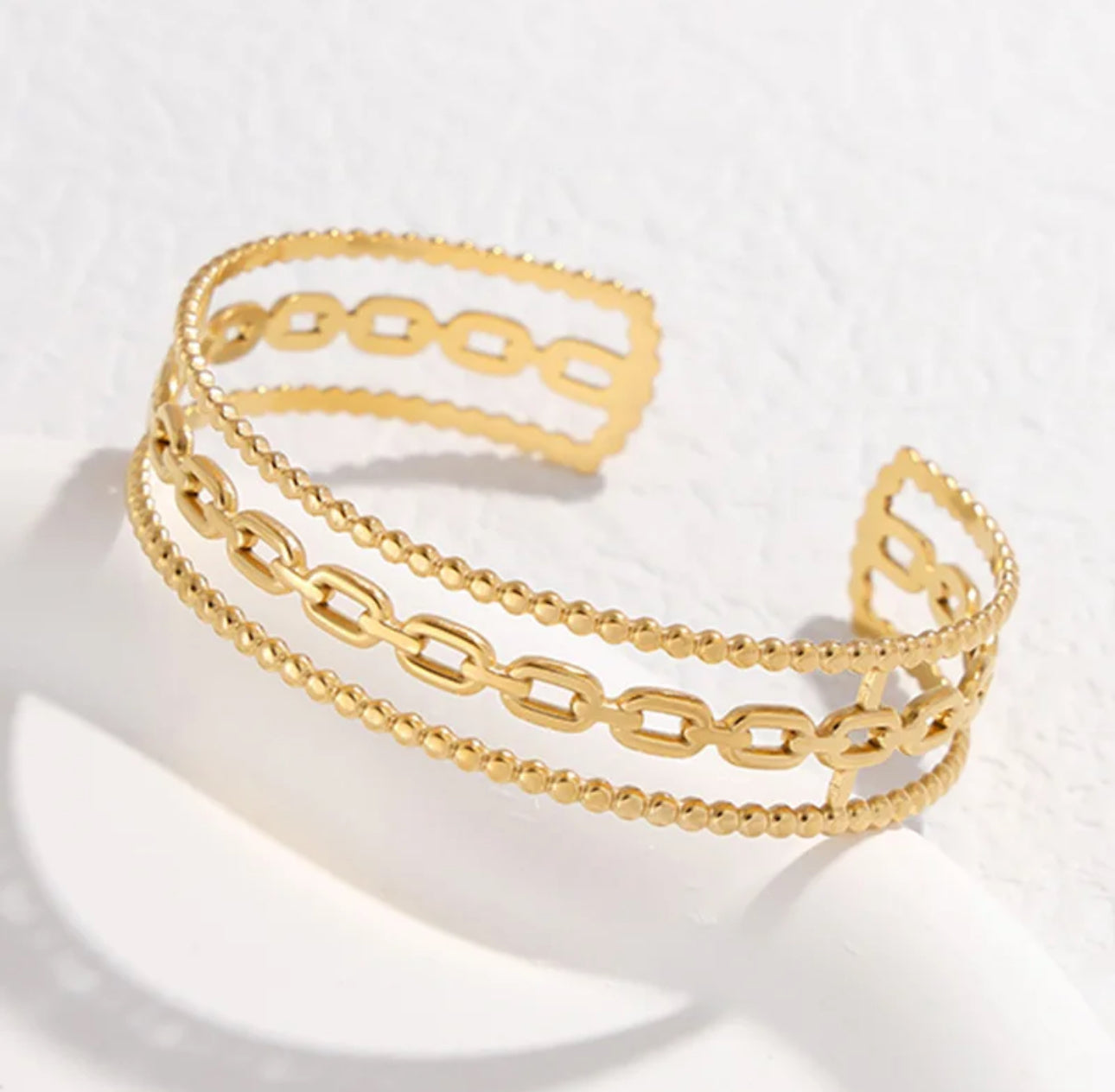 Safa Cuff Bangle Stainless Steel Non Tarnish Unbranded