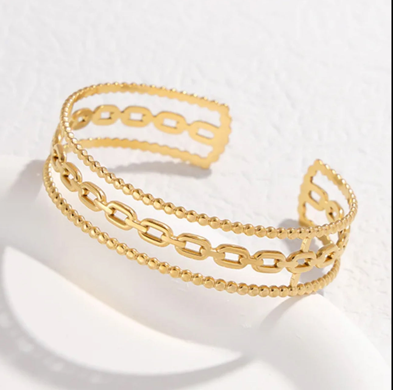 Safa Cuff Bangle Stainless Steel Non Tarnish Unbranded