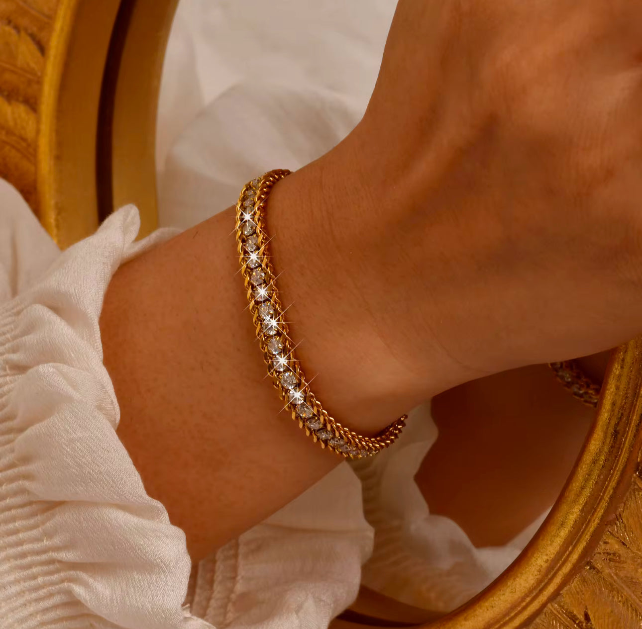 Ayesha Cuban Tennis Bracelet