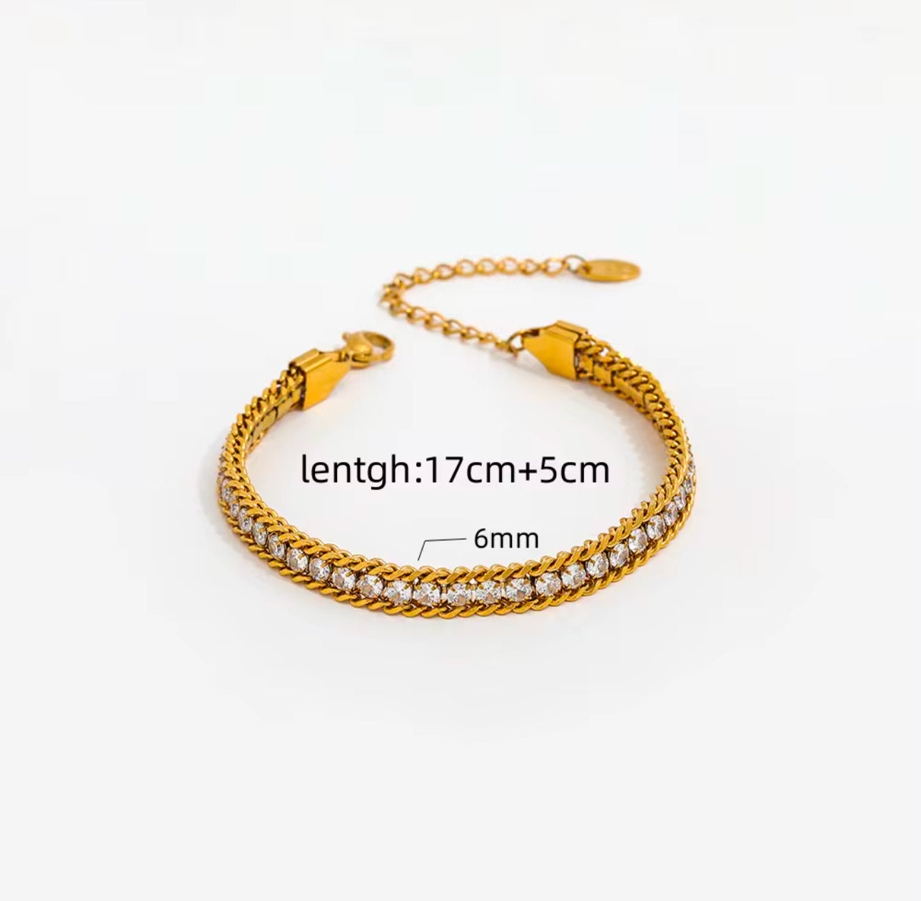Ayesha Cuban Tennis Bracelet
