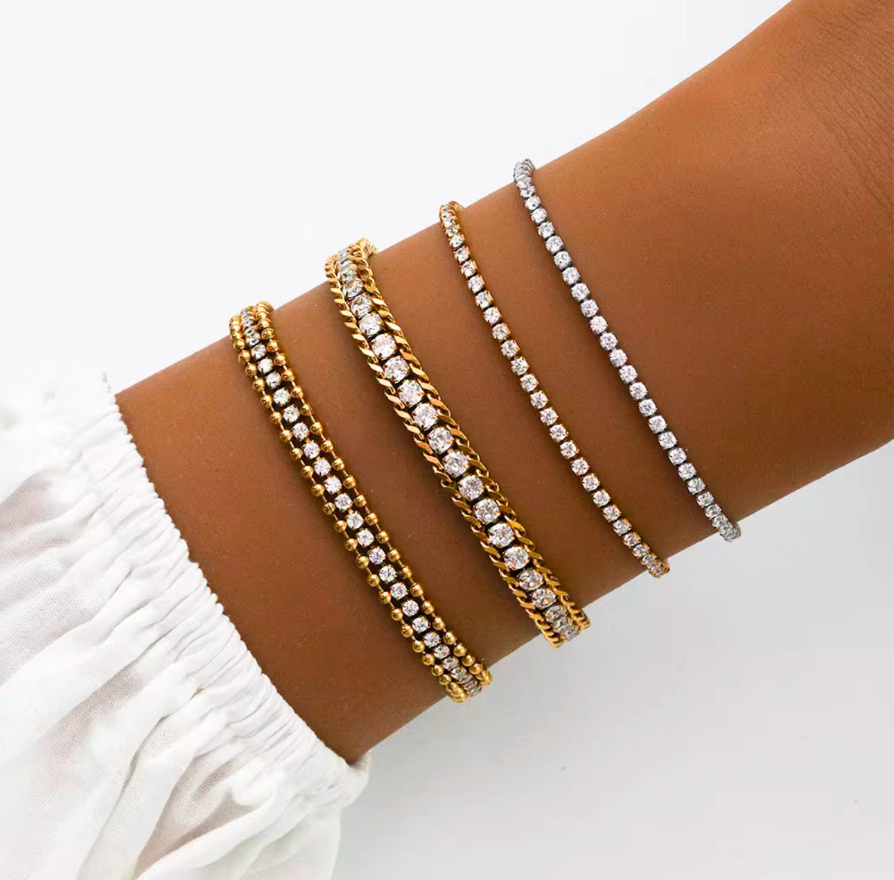Ayesha Cuban Tennis Bracelet