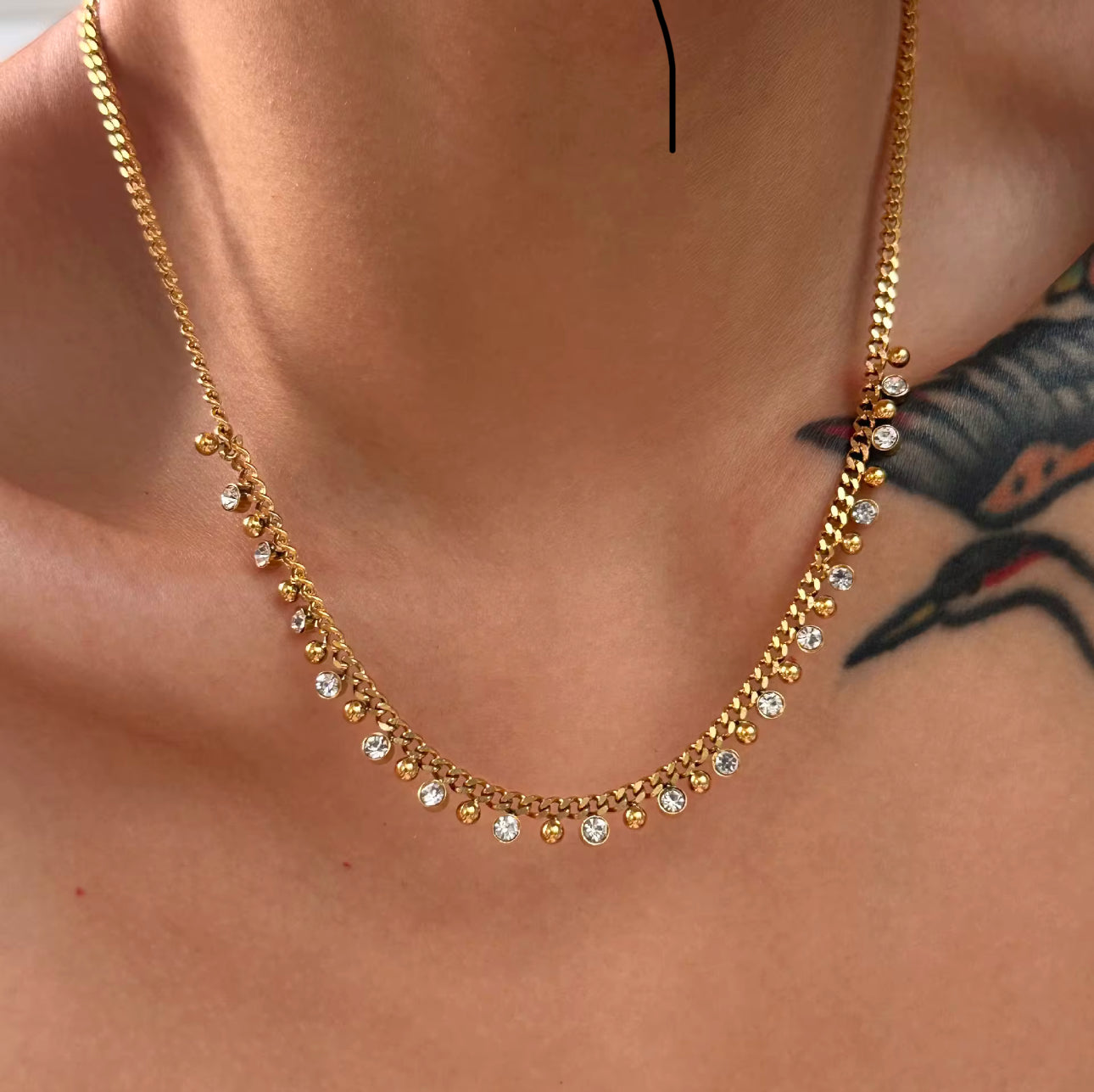 Leila Beaded Stone Necklace