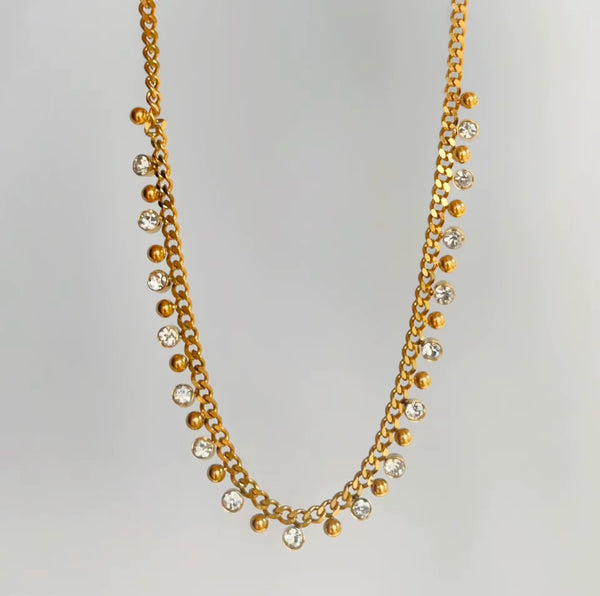 Leila Beaded Stone Necklace