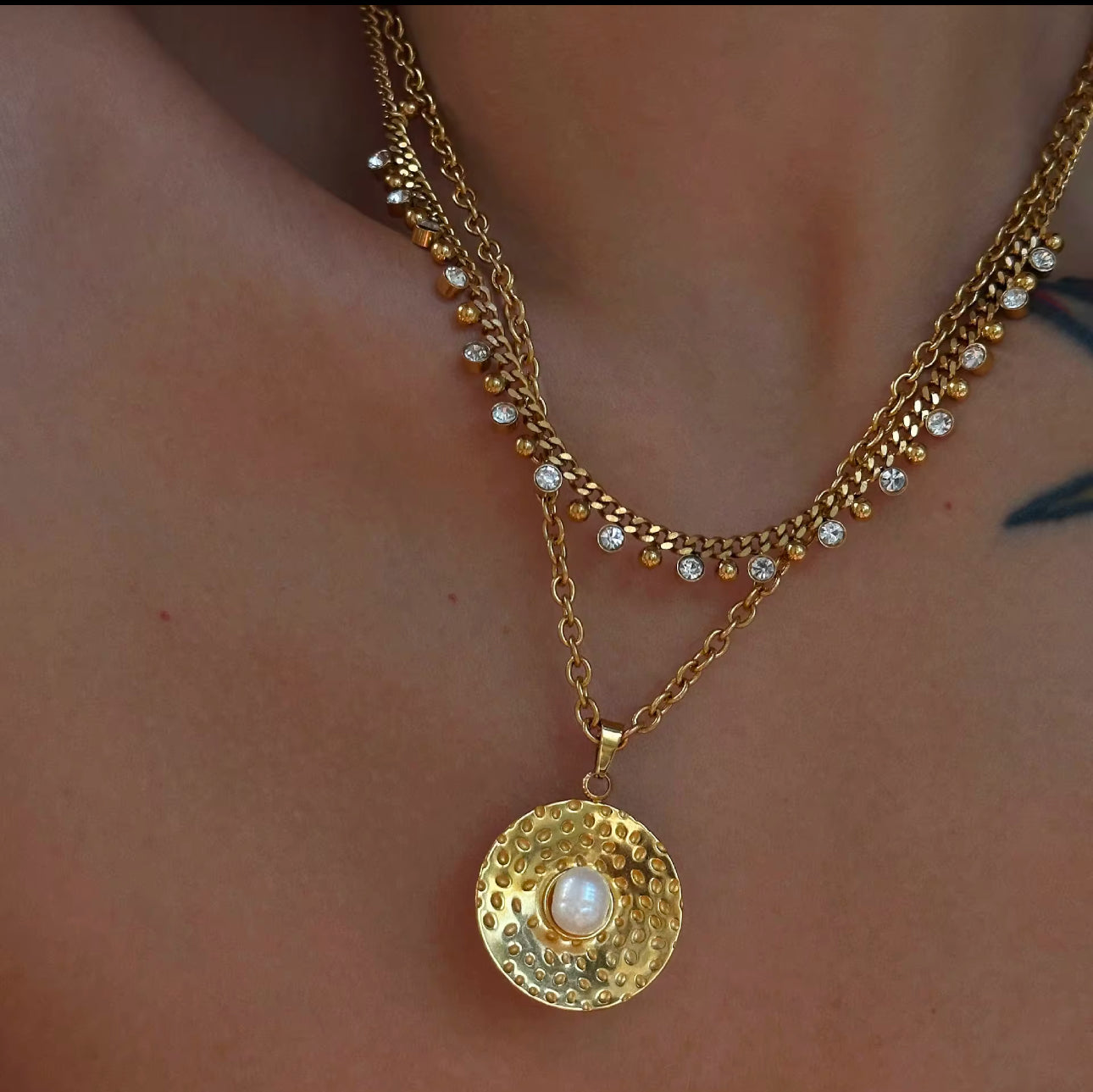 Leila Beaded Stone Necklace