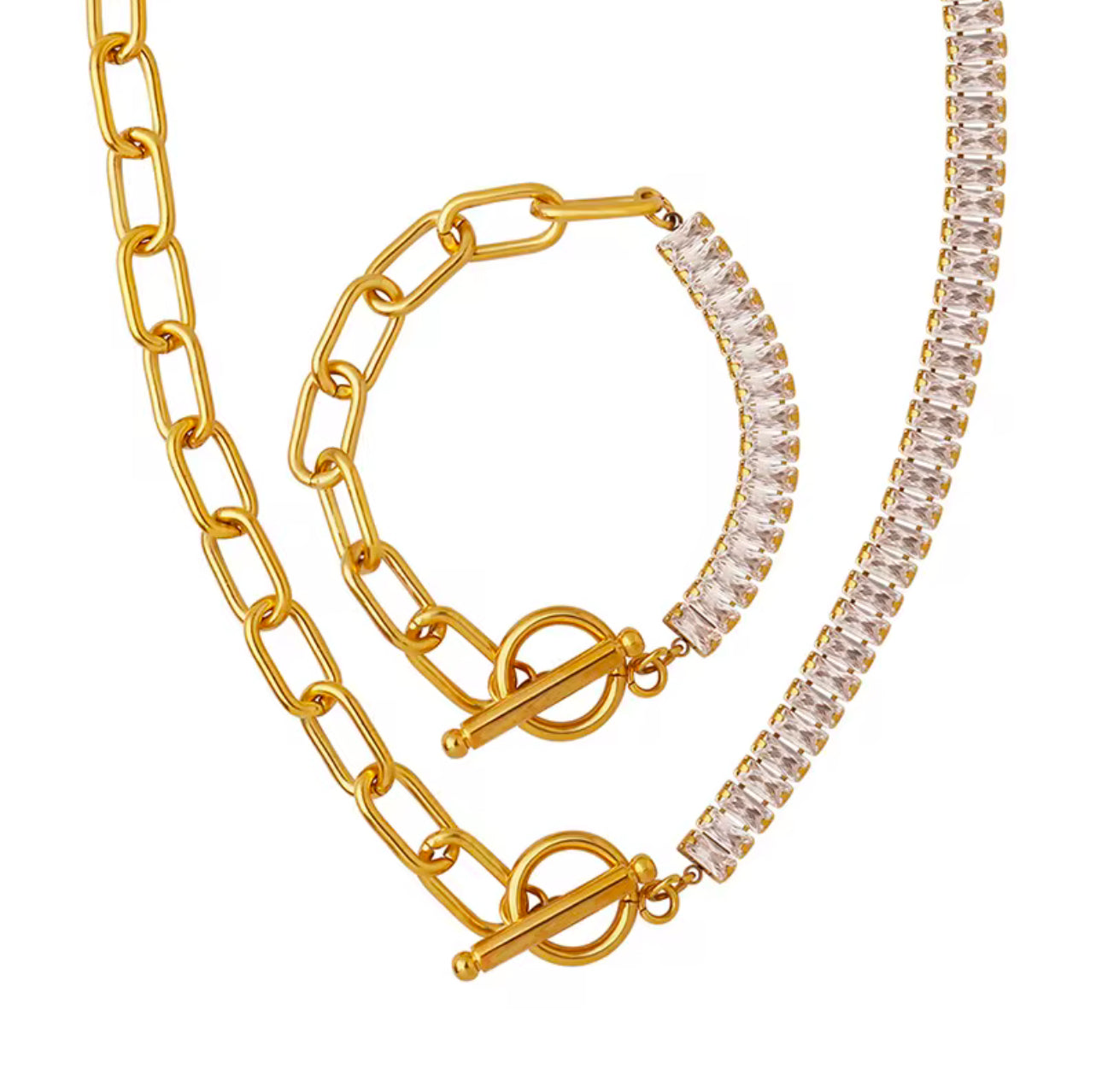 Clarissa T-Bar Stone Bracelet