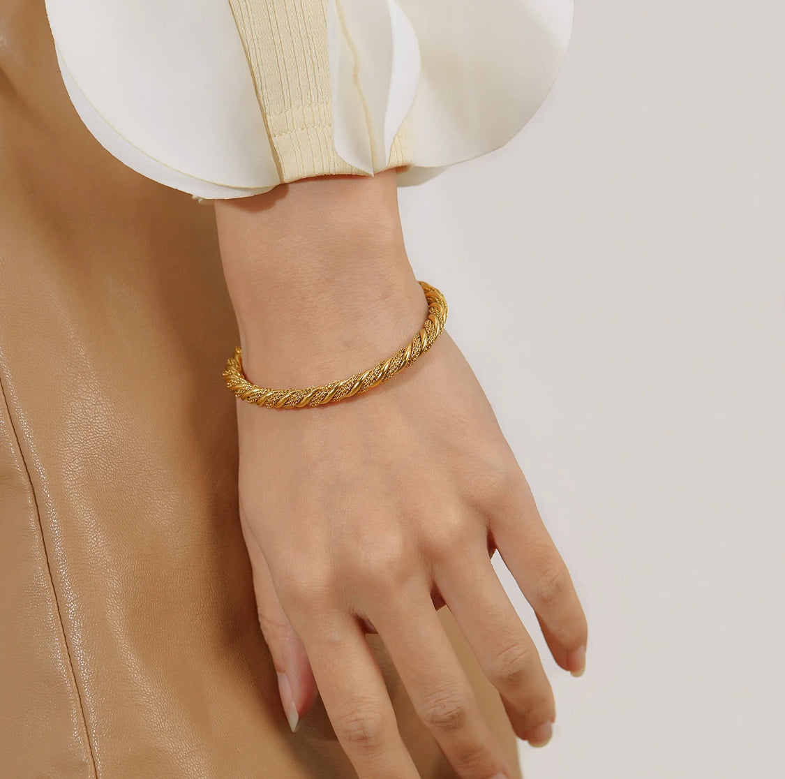 Dara Cuff Bangle Stainless Steel Non Tarnish Unbranded