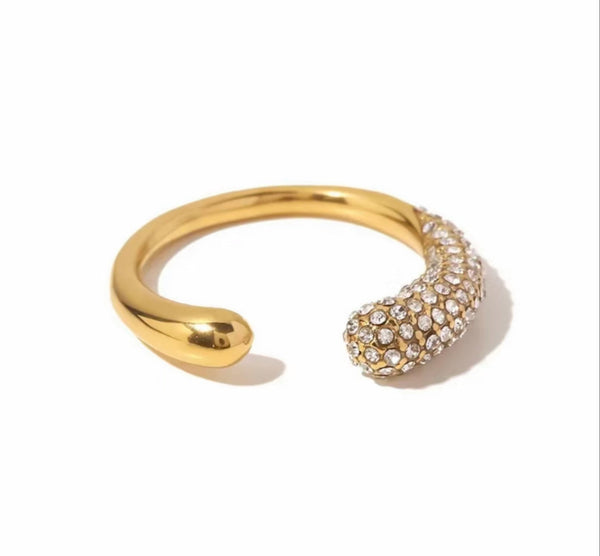 Odette Adjustable Ring Gold Unbranded