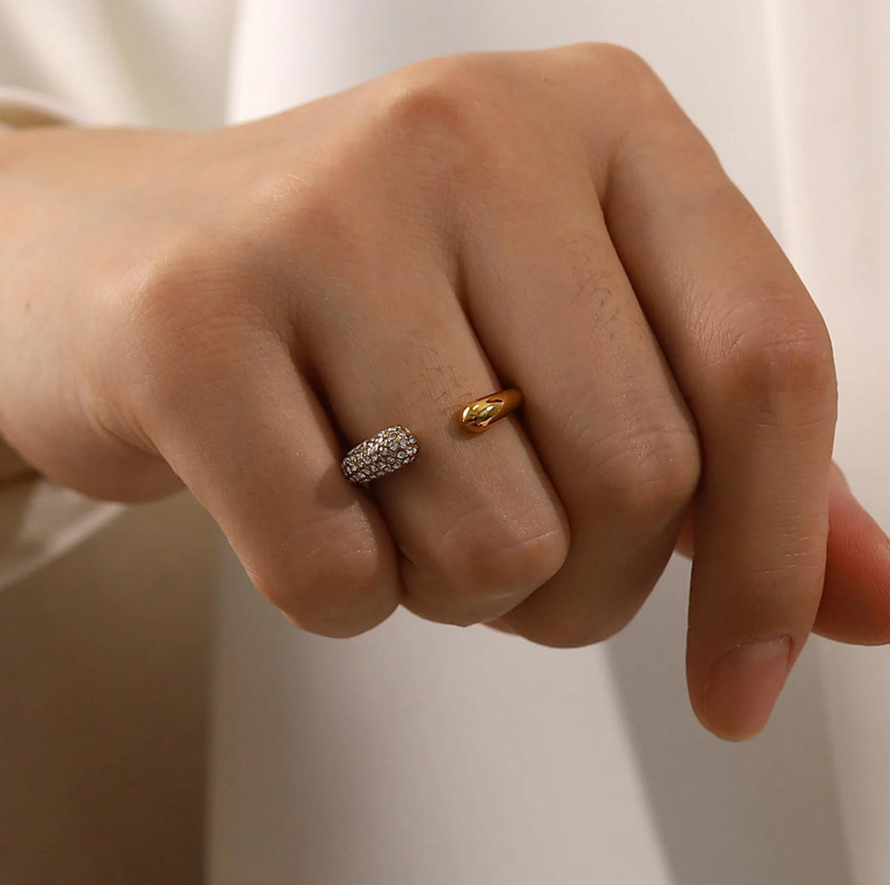 Odette Adjustable Ring Gold Unbranded