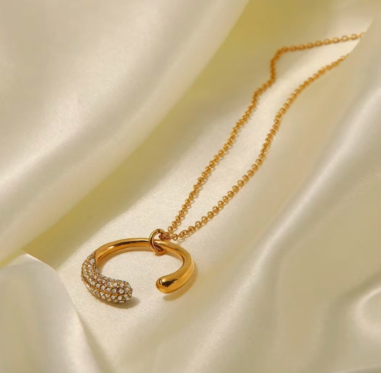 Odette Adjustable Ring Gold Unbranded