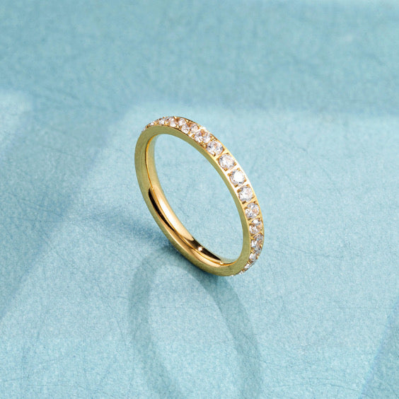 Eternity Band Ring Stainless Steel Non Tarnish Unbranded