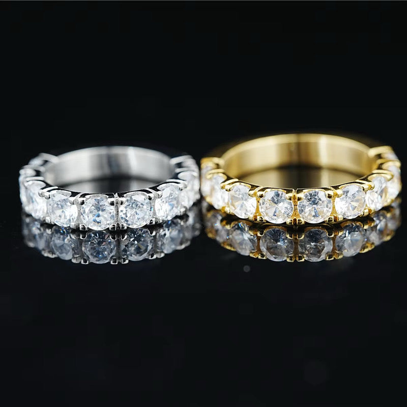 Tia Eternity Stone Ring Gold & Silver Unbranded