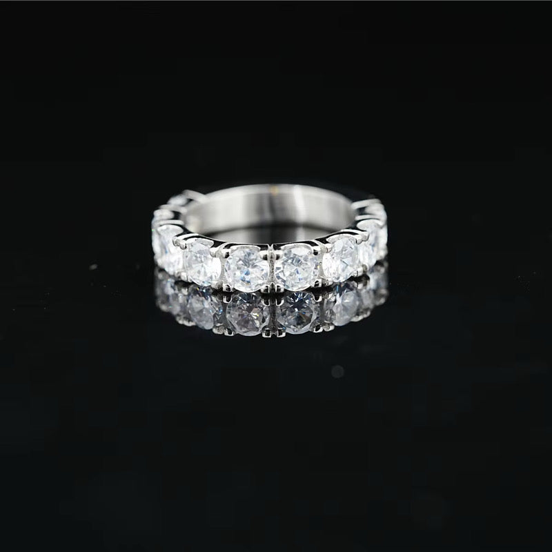 Tia Eternity Stone Ring Gold & Silver Unbranded