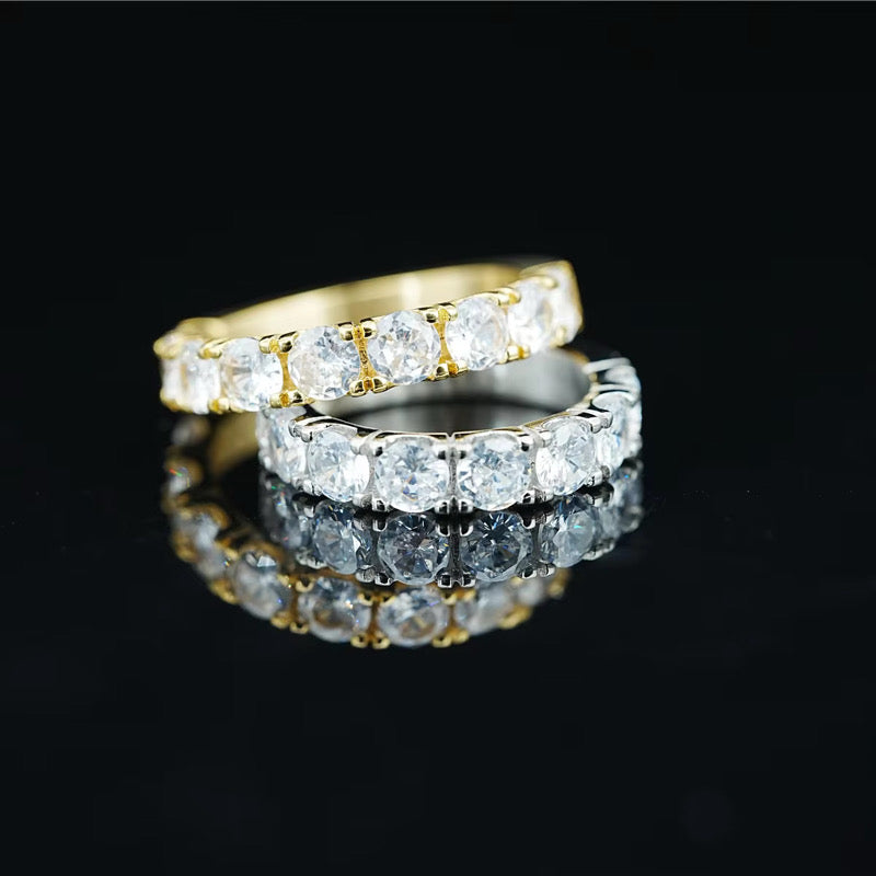 Tia Eternity Stone Ring Gold & Silver Unbranded