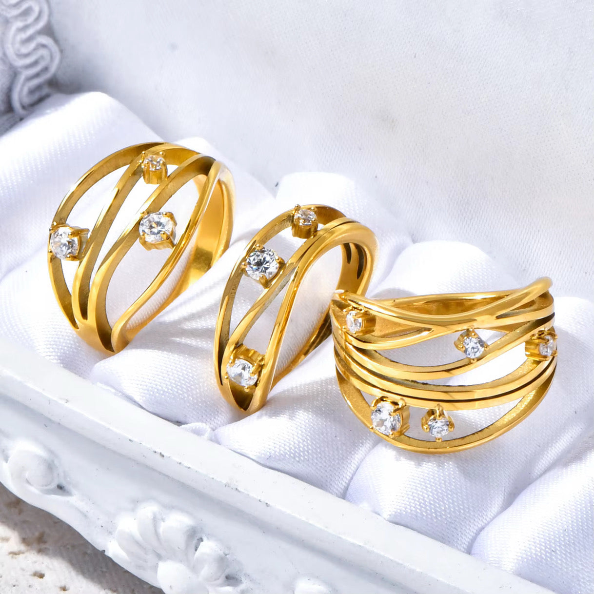 Arabella Stone Wave Ring Unbranded