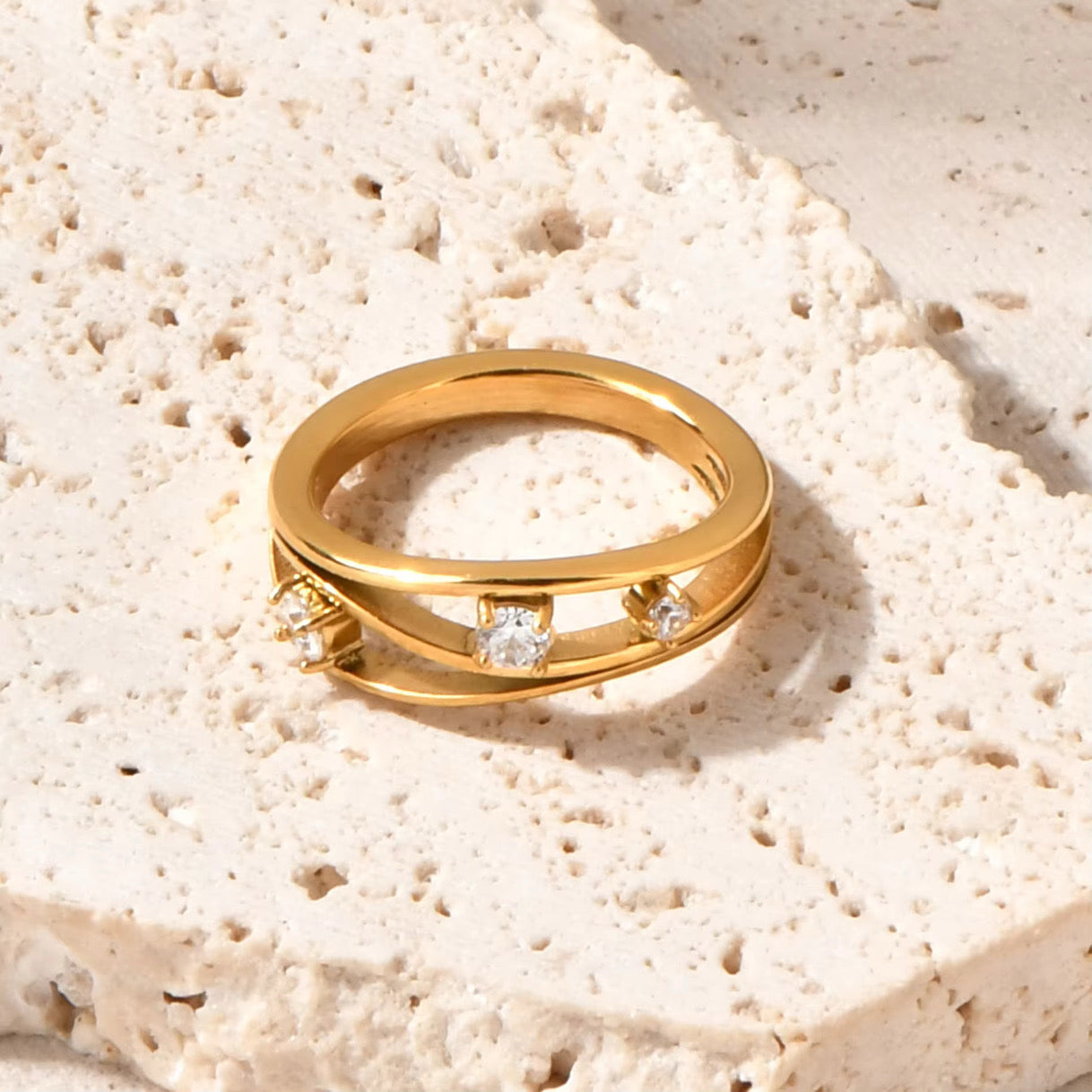 Arabella Stone Wave Ring Unbranded