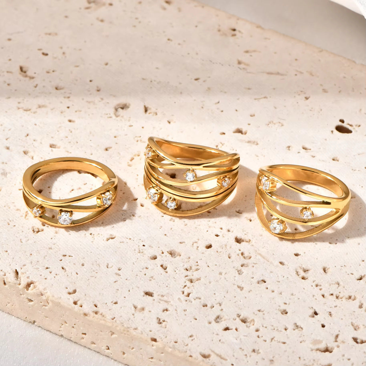 Arabella Stone Wave Ring Unbranded