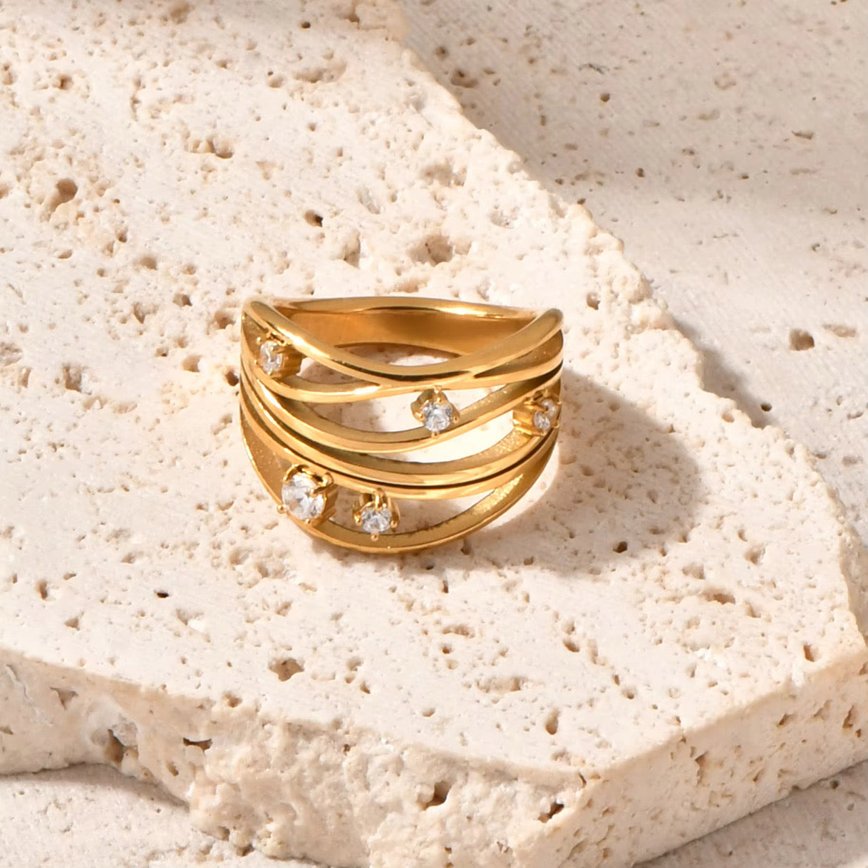 Arabella Stone Wave Ring Unbranded