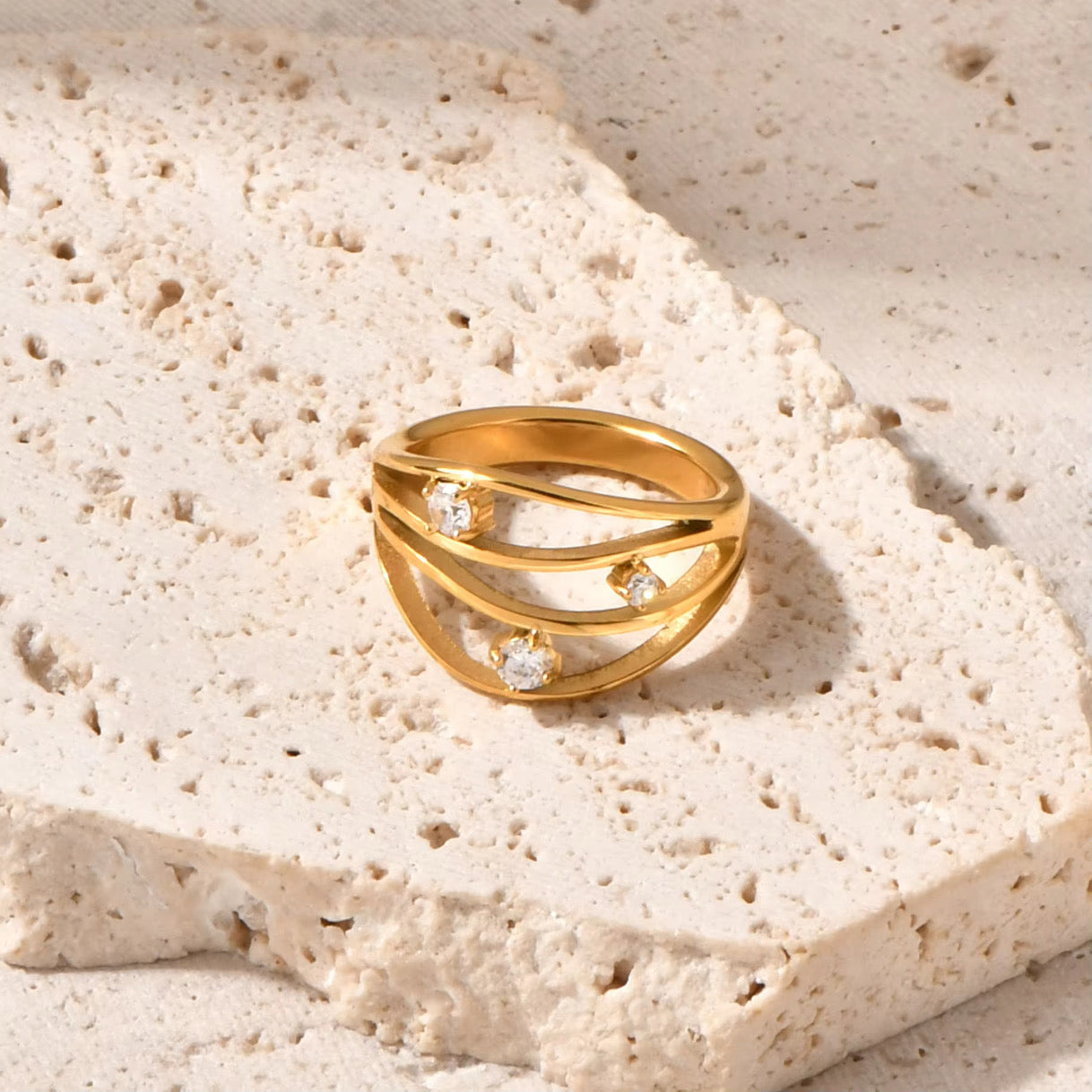Arabella Stone Wave Ring Unbranded