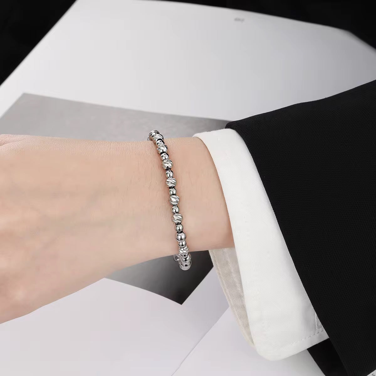 Rehma Beaded Bracelet Gold & Silver Unbranded