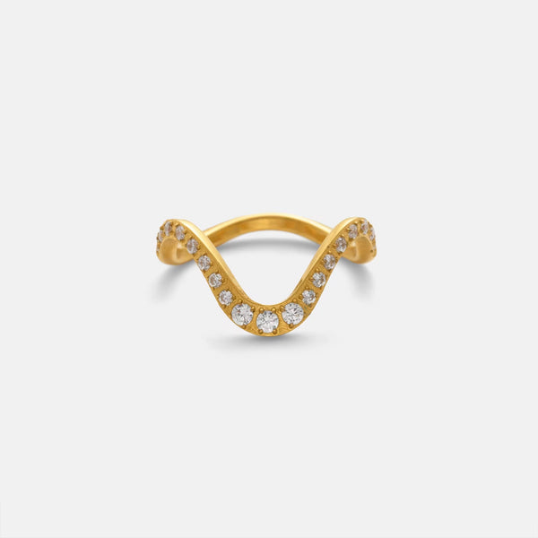 Vienna Wave Stone Ring Unbranded