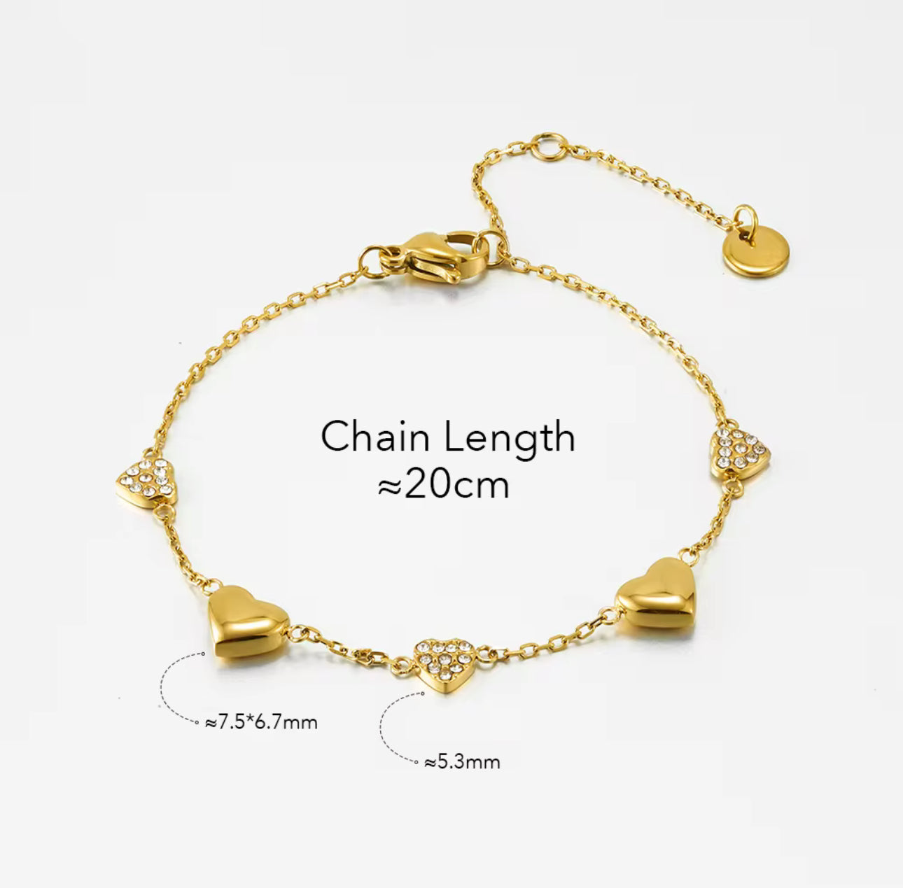In My Heart Bracelet Non Tarnish Unbranded