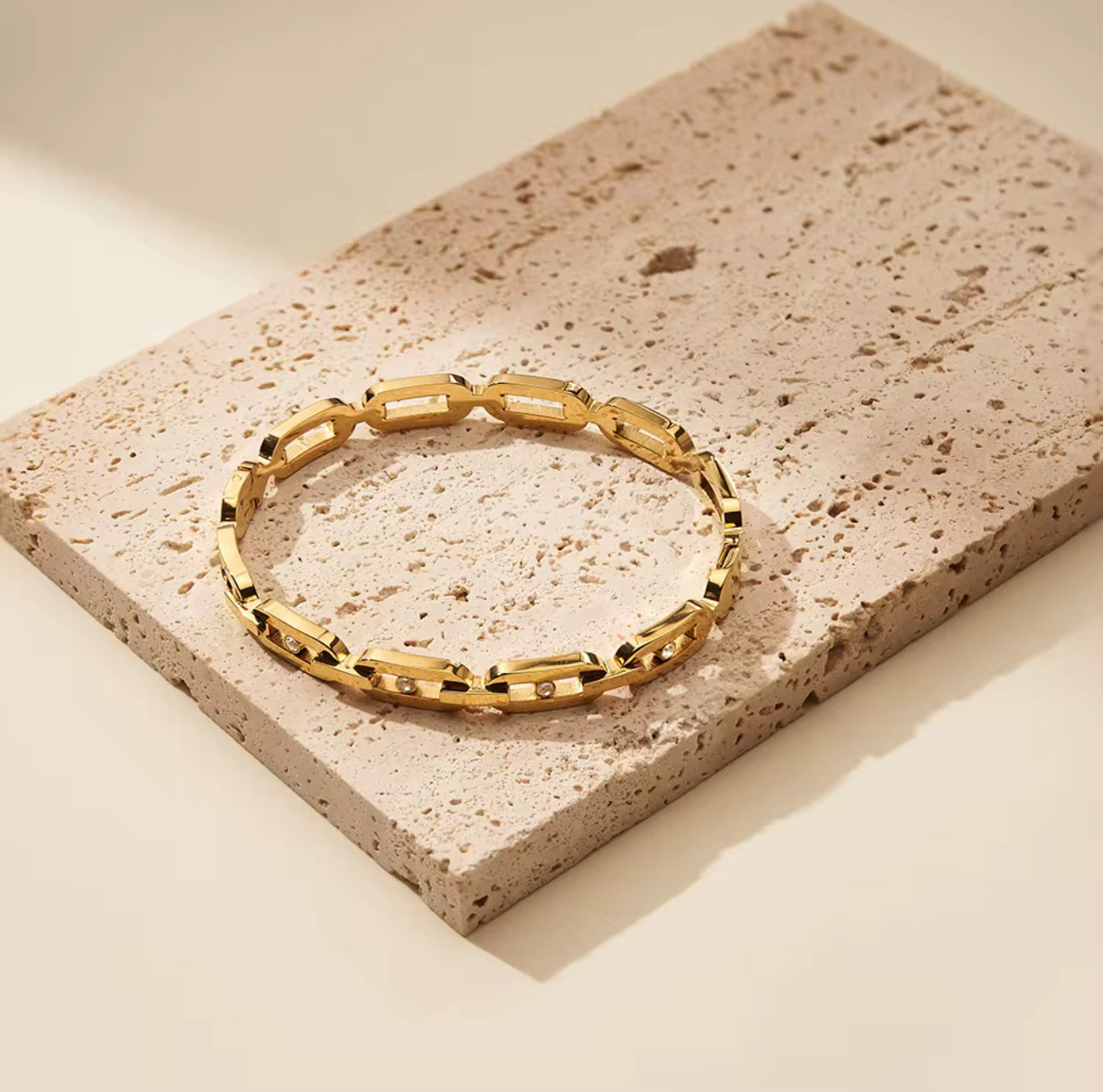 Amaya Zirconia Gold Bangle Unbranded