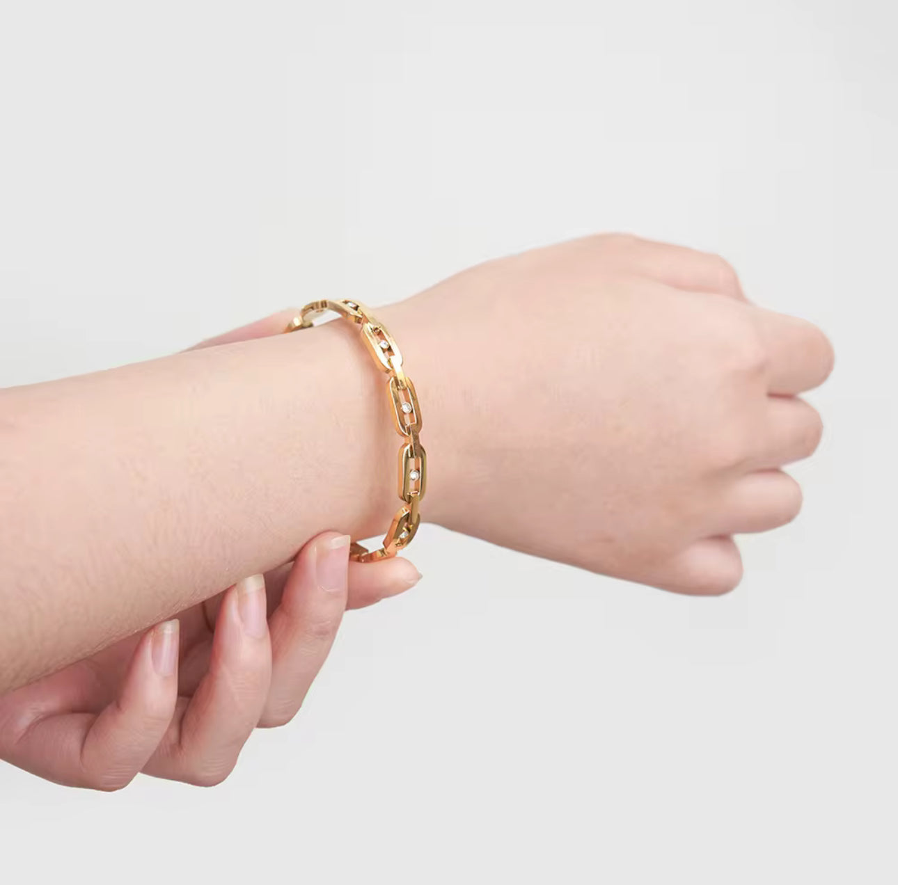 Amaya Zirconia Gold Bangle Unbranded