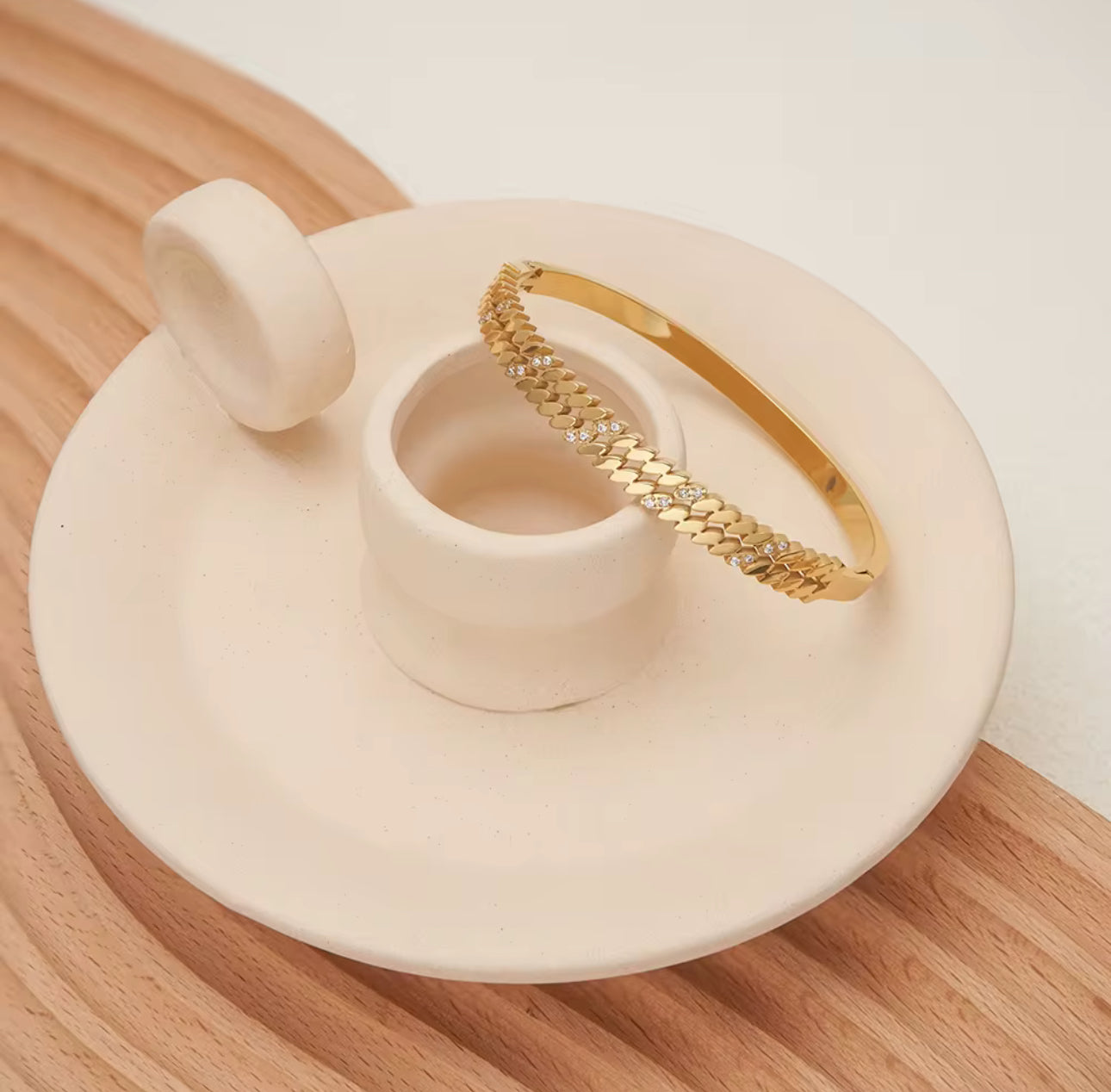 Nesrine Double Gold Bangle Non Tarnish Unbranded