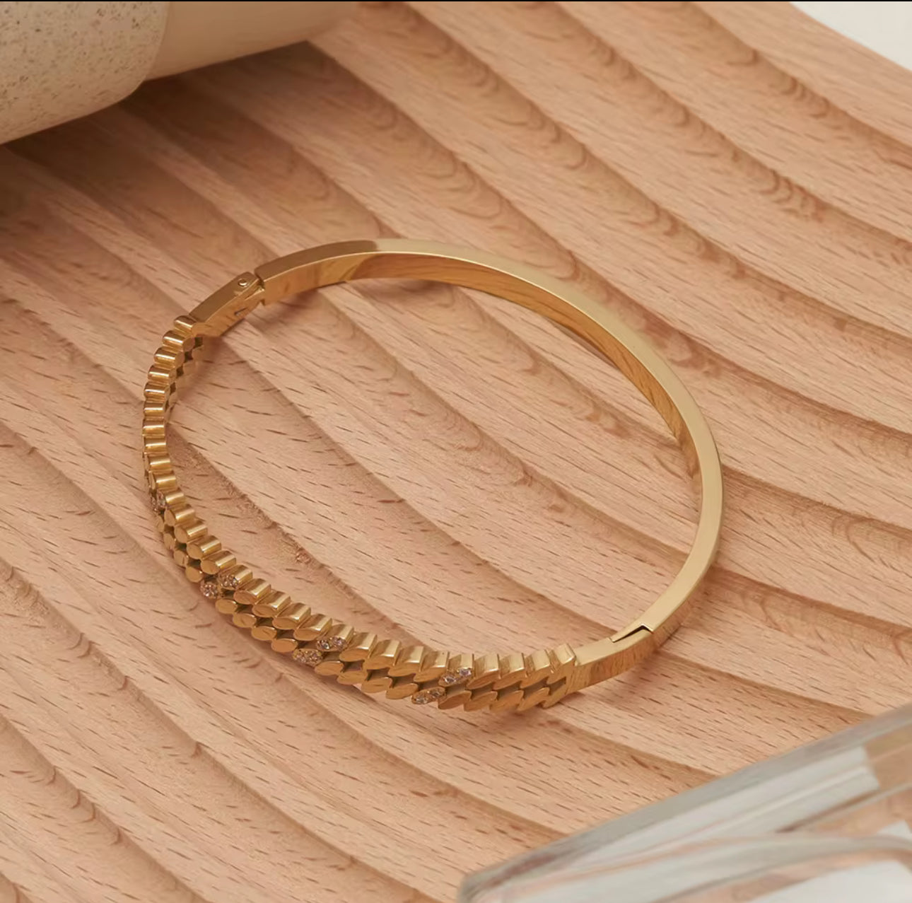 Nesrine Double Gold Bangle Non Tarnish Unbranded