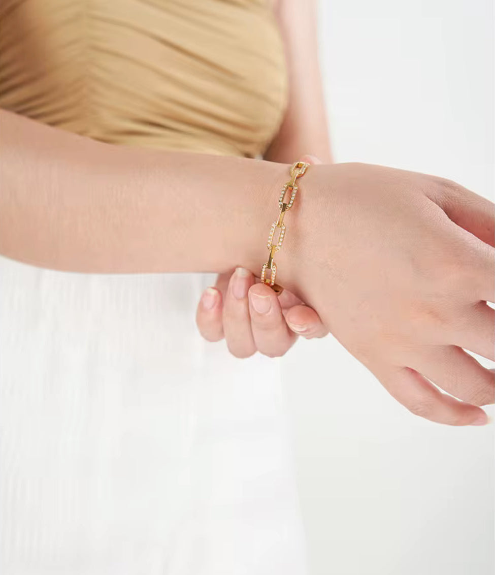 Danica Gold Chain Bangle Unbranded