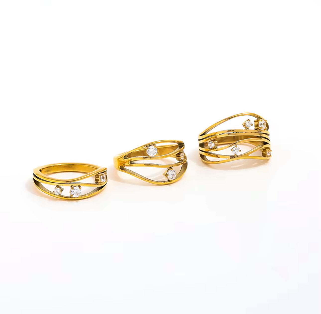 Arabella Stone Wave Ring Unbranded