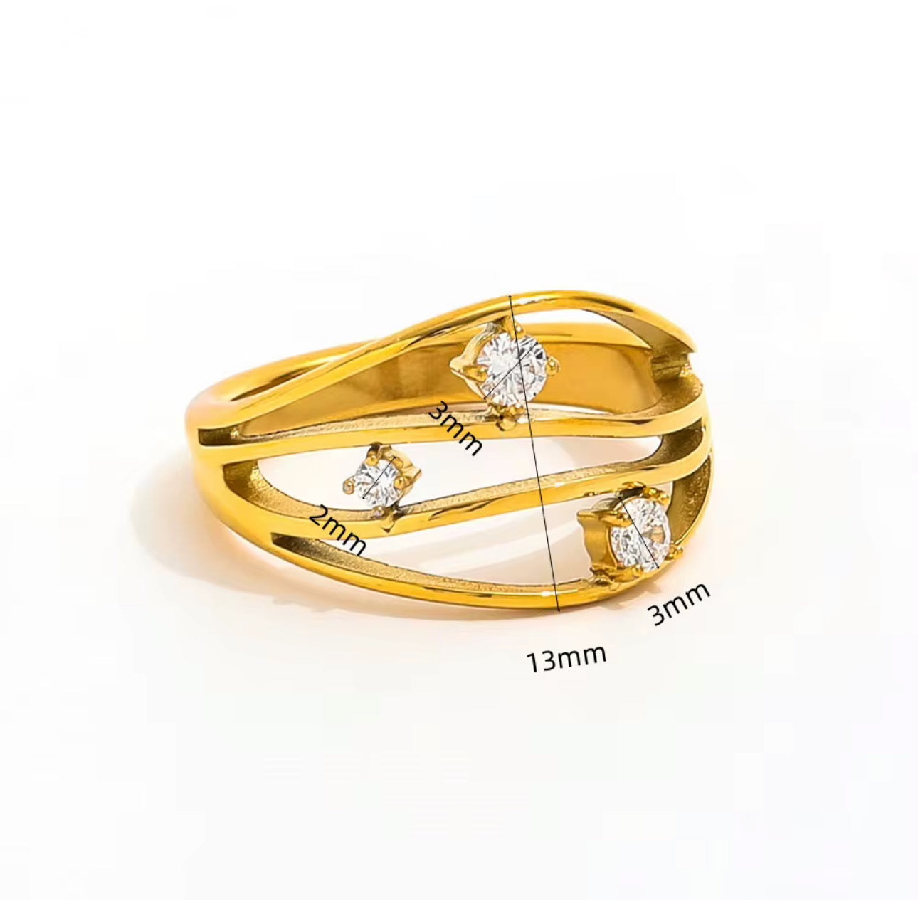 Arabella Stone Wave Ring Unbranded