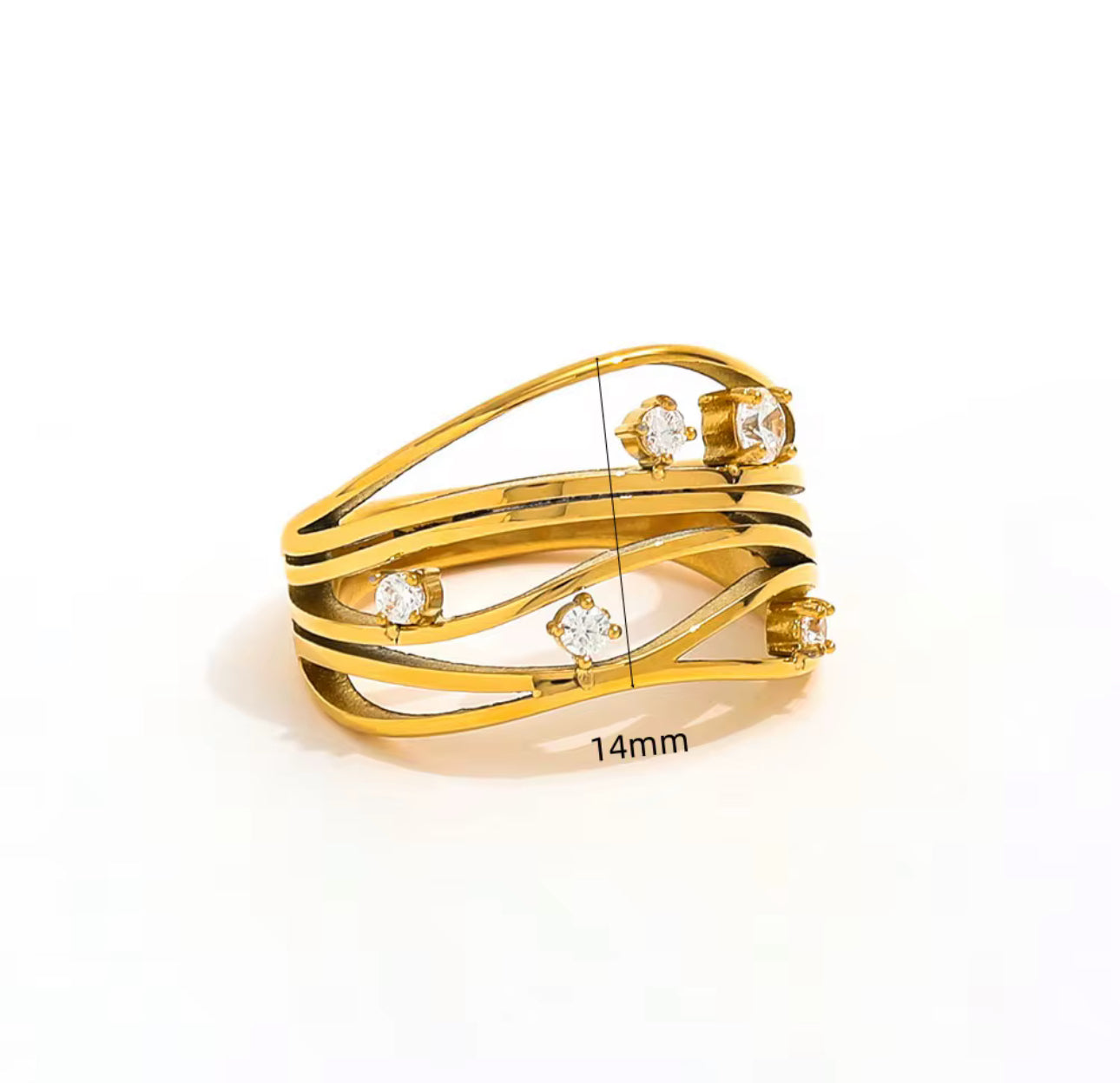 Arabella Stone Wave Ring Unbranded