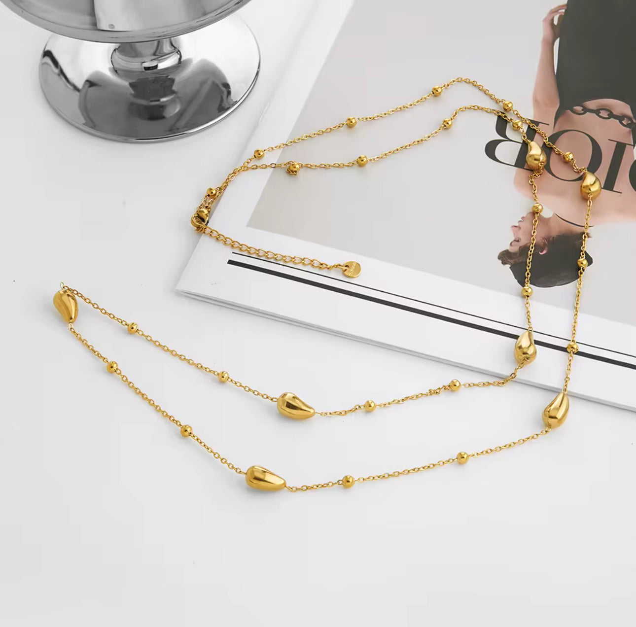 Liya Beaded Necklace Longer Length Unbranded