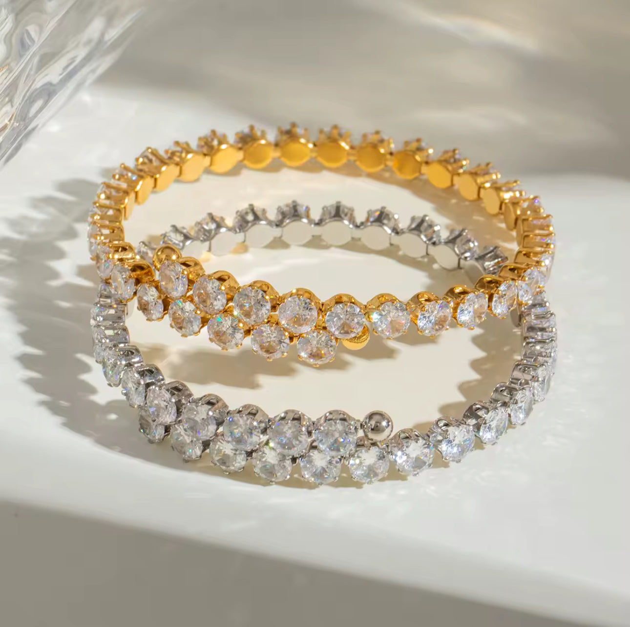 Stretchy Stone Bangle Adjustable Non Tarnish Unbranded