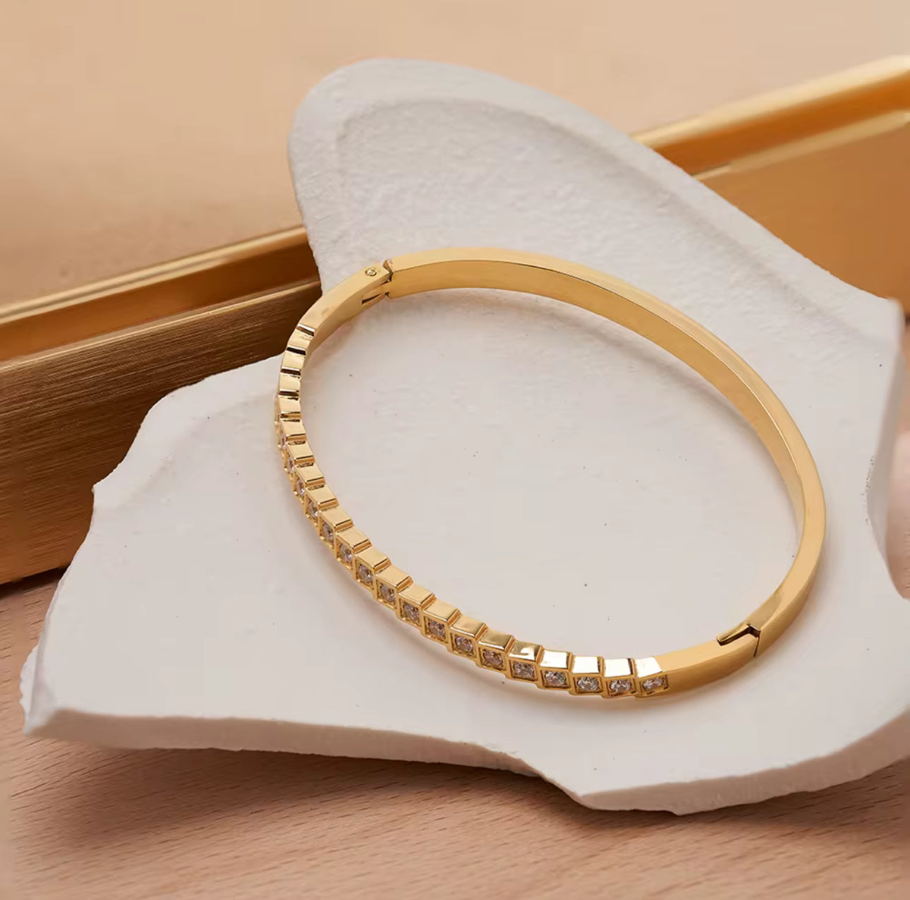 Honey Gold Bangle Non Tarnish Unbranded
