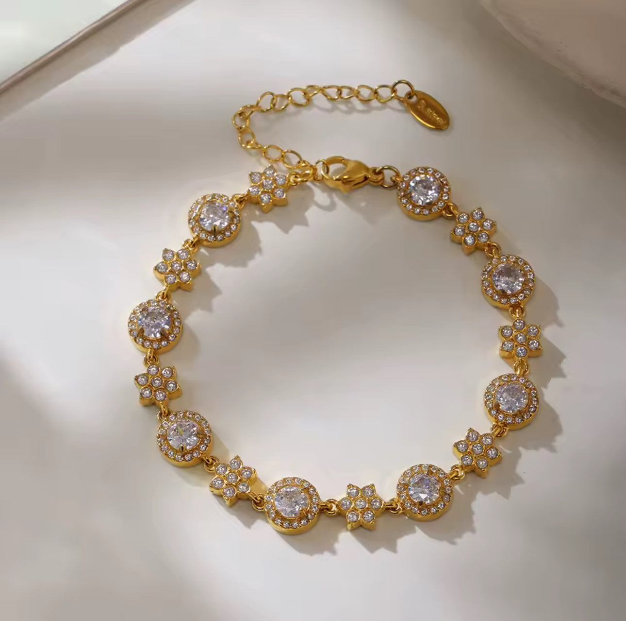 Rania Stone Bracelet Gold & Silver Unbranded